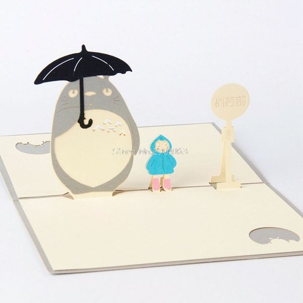 

3d up cards my neighbour totoro greeting birthday cards for all occasions h06