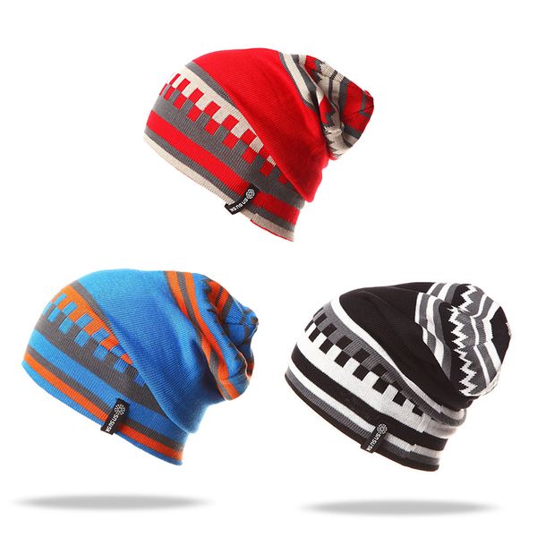 

women men beanie colorful outdoor thermal warmth snowboard knitted cap ski perfect gif, Black;white