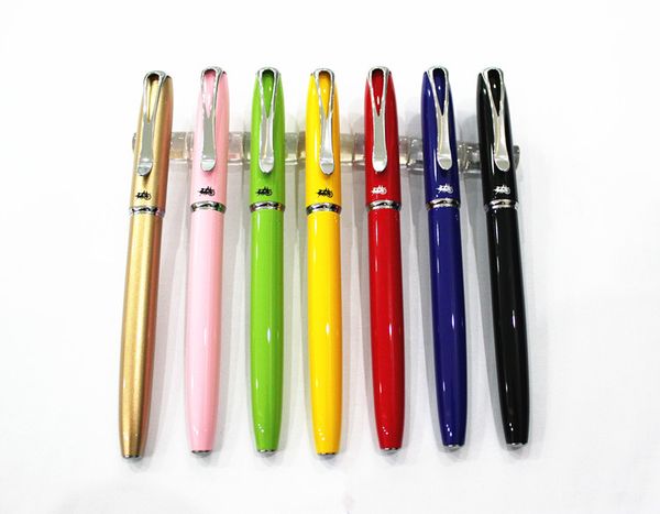 

ballpoint pens roller ball pen jinhao y6 elegant red and silver executive school office gift, Blue;orange