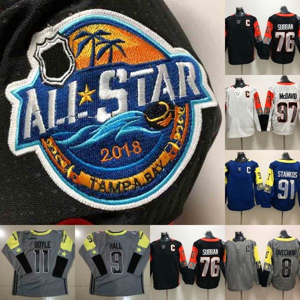 

2018 All-Star Game Hockey Jersey Mens 8 Alex Ovechkin 76 P.K. Subban 91 Steven Stamkos 97 Connor McDavid 100 % Stitched Hockey Jerseys