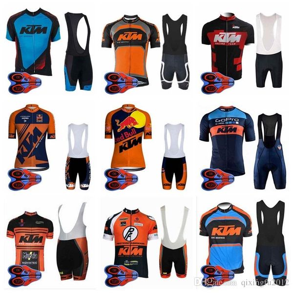 

KTM Men pro team NEW cycling jersey sets summer ropa ciclismo mountain bike cycling clothing racing bike wear H1406F
