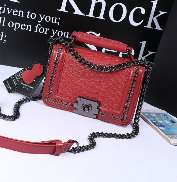 

Классическая женская Подлинная Цепная Сумка Leahter Женская Роскошная Высококачест