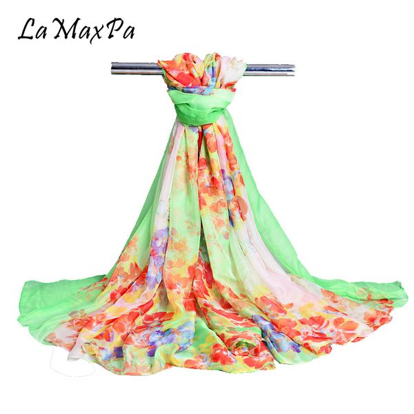 

lamaxpa 2018 fashion women shawl chiffon small flower scarf femme summer beach echarpe mujer elegante chal vrouwen sjaals, Blue;gray