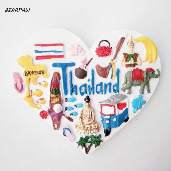 

1pcs/set thailand handmade 3d fridge magnets travel souvenirs refrigerator magnetic stickers home decor