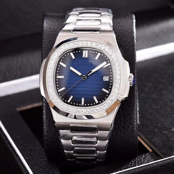 

AAA Luxury Men's Diamond Watch High Quality Automatic Mechanical Stainless Steel Strap Nautilus Men Mens Watch Watches Wristwatches
