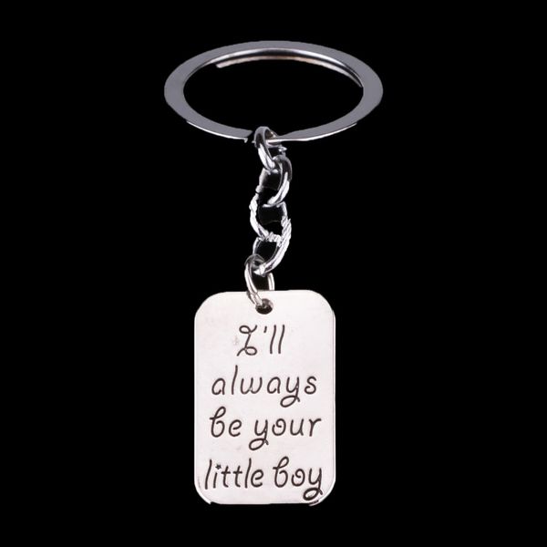 

12 pc/lot i'll always be your little boy son's keychain keyring family mother father's day jewelry key ring car wallet key fob, Silver