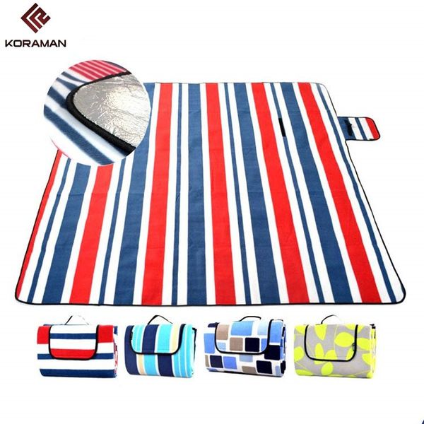 

koraman brand camping mat single flannel picnic mat moisture folding travel pad aluminum film thick waterproof beach