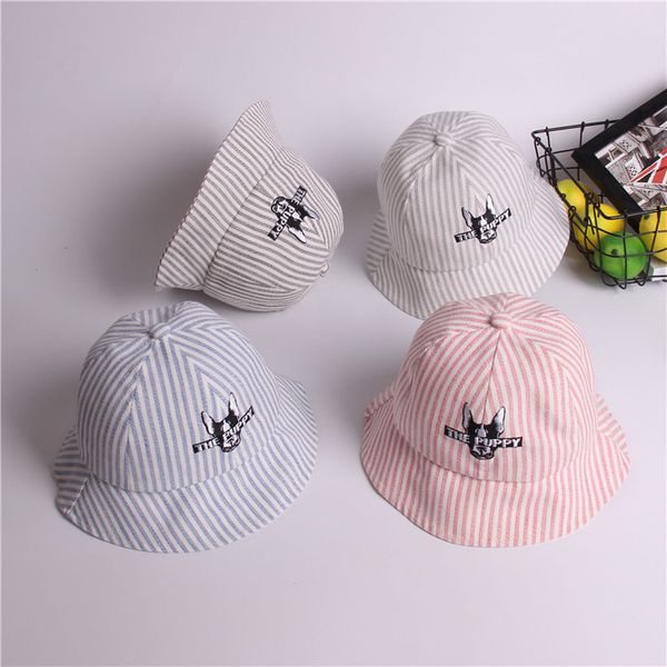 

little kids Child fisherman hat girl straw embroidered logo hat summer thin air shading cap baby girl princess fresh sunscreen beach