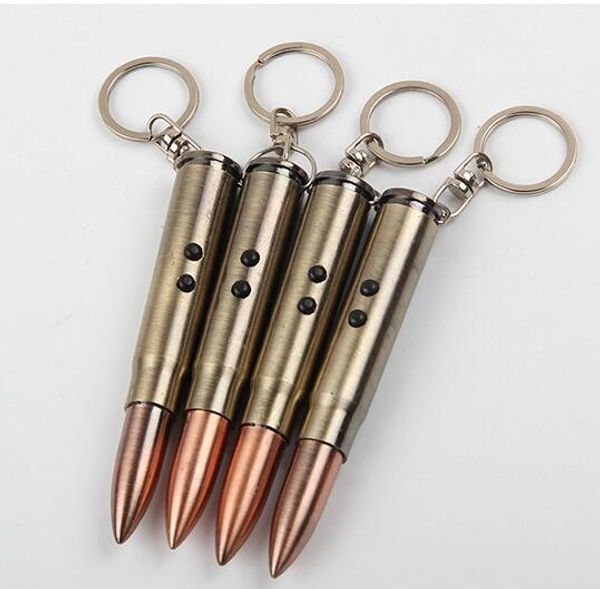 

dhl 3 in 1 laser pointer led flashlight torch light ball pen bullet style keychain party favor nt