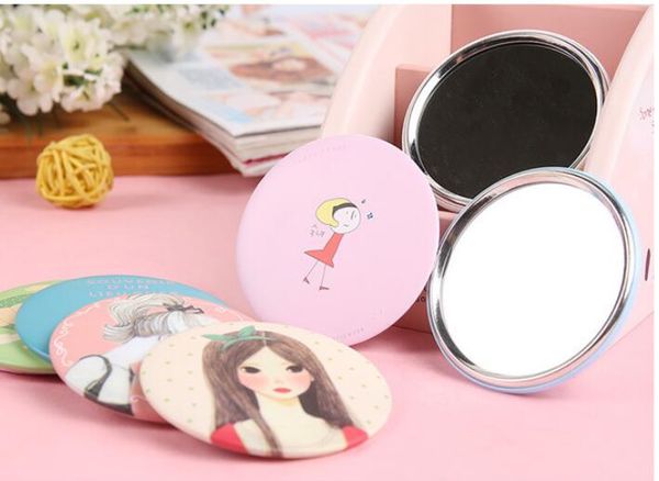 

portable cartoon cute makeup mirror mini mirror small round makeup
