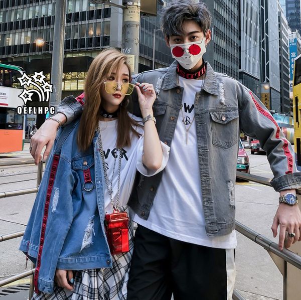 

autumn winter men jacket fashion casual jacket youth jacket loose coat jackets men outerwear & coats lapel neck long sleeve denim a8038, Black;brown