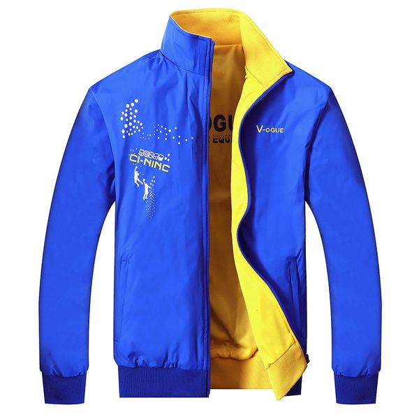 

reversible sport coat men double wear jackets double color design windbreaker 2018 new windproof gym sportswear running jacket, Black;red
