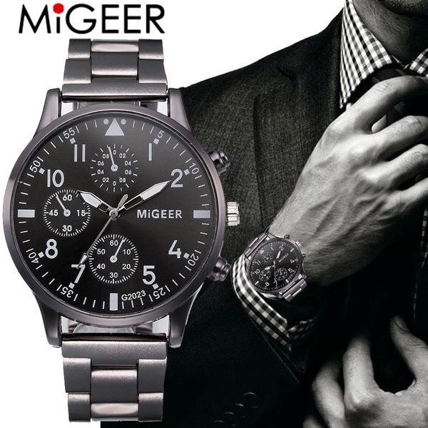 

fashion man crystal stainless steel analog quartz wrist watch, Slivery;brown