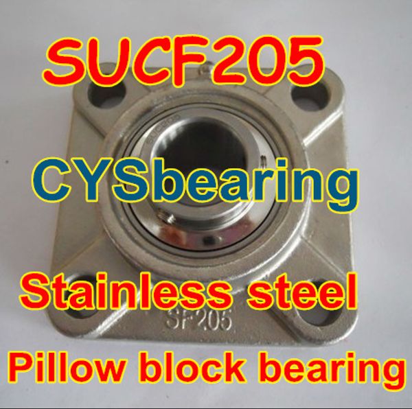 

25mm shaft mounted bearings sucf205 stainless steel flange pillow block bearing housing