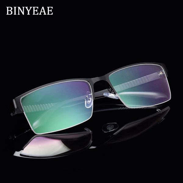 

binyeae metal half frame glasses frame gentleman man prescription glasses, Silver
