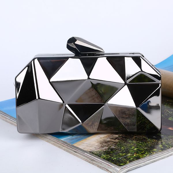 

fashion women evening bags geometric design purse day clutches handbags chain shoulder evening bags