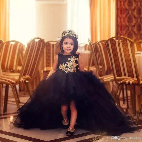 Glitz Pageant Dresses Newest Black High Low Baby Girls Birthday