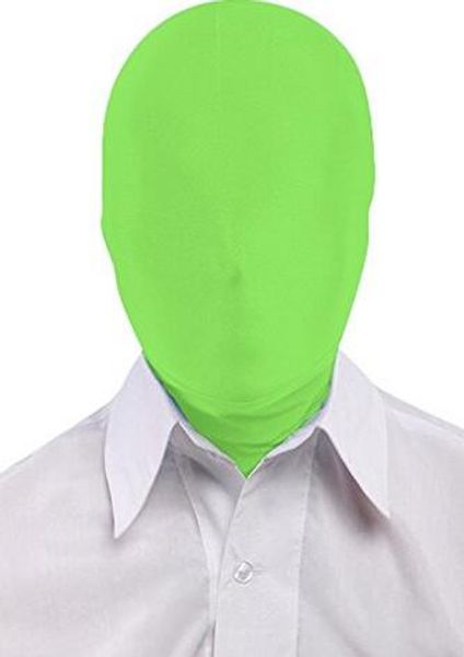 

kid zentai costume light green all hood mask halloween accessory, Black