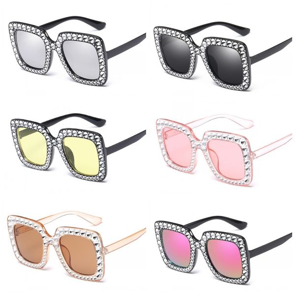 

Vintage full frame pectacle multi color with diamond women and men un gla e for outdoor travel quare ungla e fa hion 3 8ym b