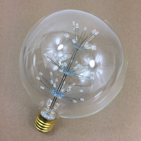 

starry стеклянная лампа украшение 2200k теплый белый 3w глобус e27 g80 g95 g125 светодиодная лампа