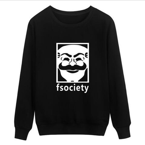 

mr robot fsociety hip hip style harajuku sweatshirt men in mens hoodies and sweatshirts brand 3xl 4xl, Black