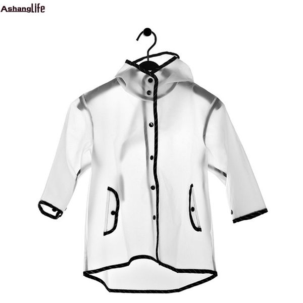 

children's transparent raincoat poncho eva raincoat with hat tassel pointed hat elf + big, Red;brown