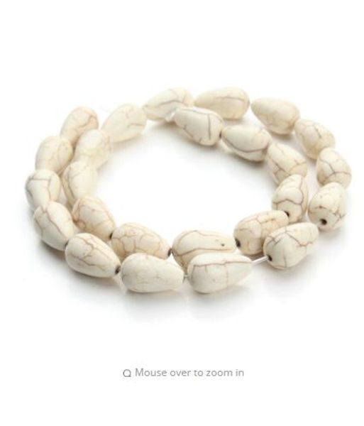 

25pcs/pack 1.6cm*1cm diy white natural stones beading tear drop created stone jewelry making beads necklace f1209, Black