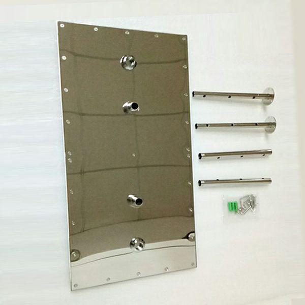 

single function shower heads 12"x24" ceiling faucet sus304 brushed big rain shower with arms