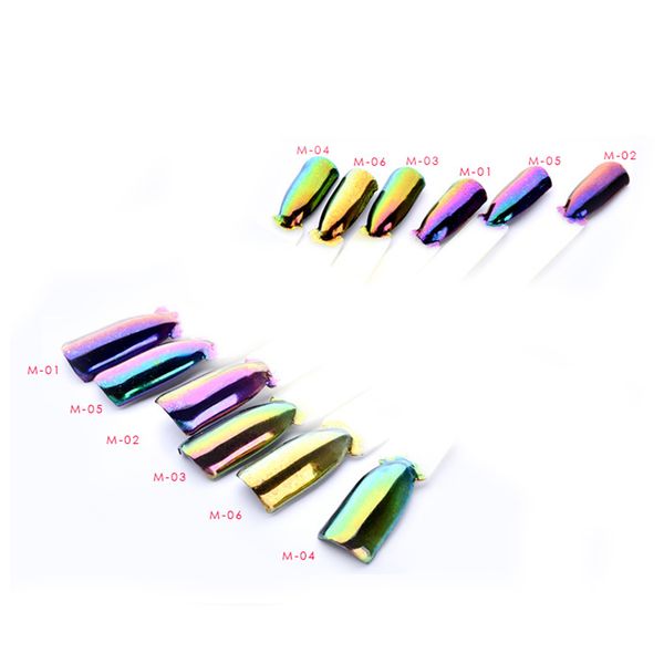 

girls women glitter mirror nail powder temperature optical color change powder nail art makeup beauty, Silver;gold