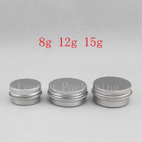 

8g 12g 15g mall round empty balm aluminum pot mini travel ize metal co metic cream jar ample kin care cream bottle container