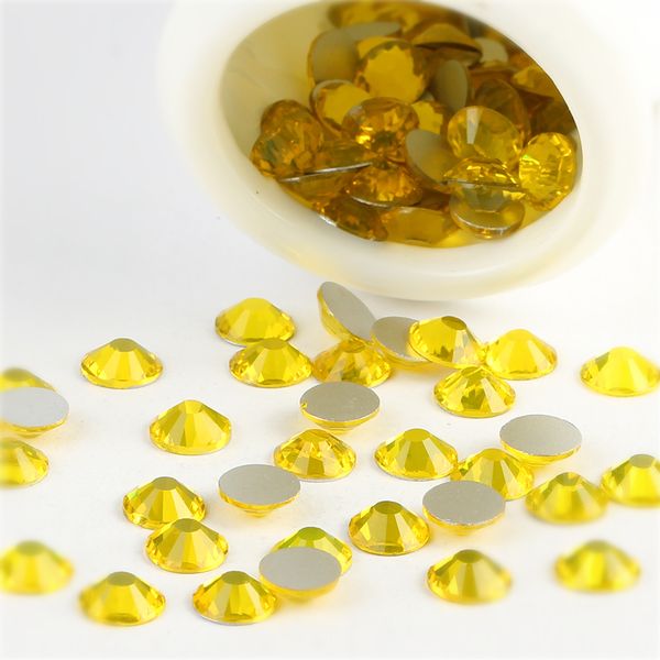 

ccbling crystal citrine ss3-ss30 bag nail rhinestones flat back non ix glitter nail stones,diy 3d phones decorations, Silver;gold