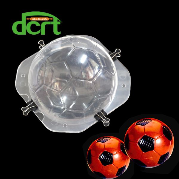 

dcrt 3d football shape plastic chocolate mold ,fondant cake decorating tools with clips