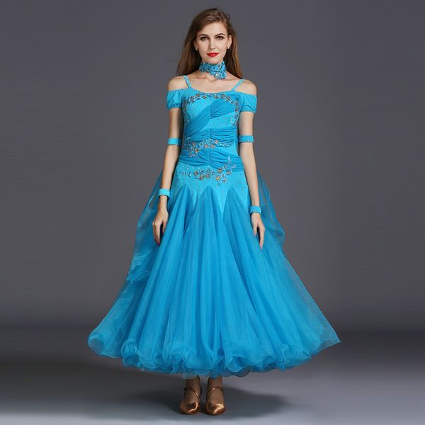 

new waltz dress ballroom dance competition dresses standard dance dresses women, Black;red
