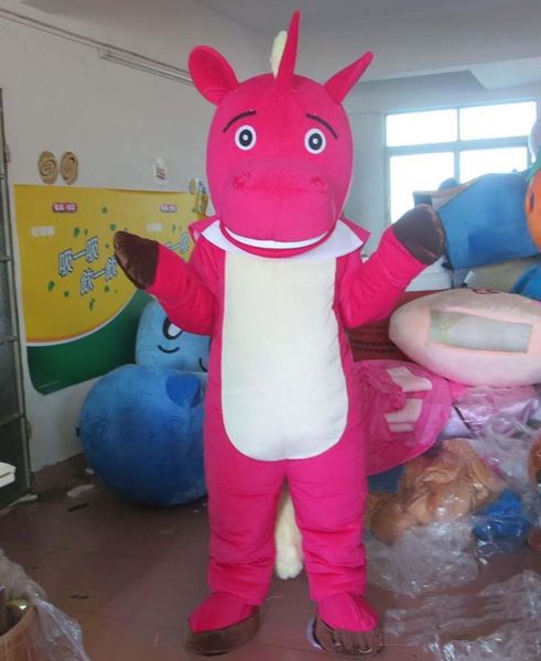 Costume de mascotte de licorne de couleur rose vente chaude 2018 pour adultes à porter à vendre