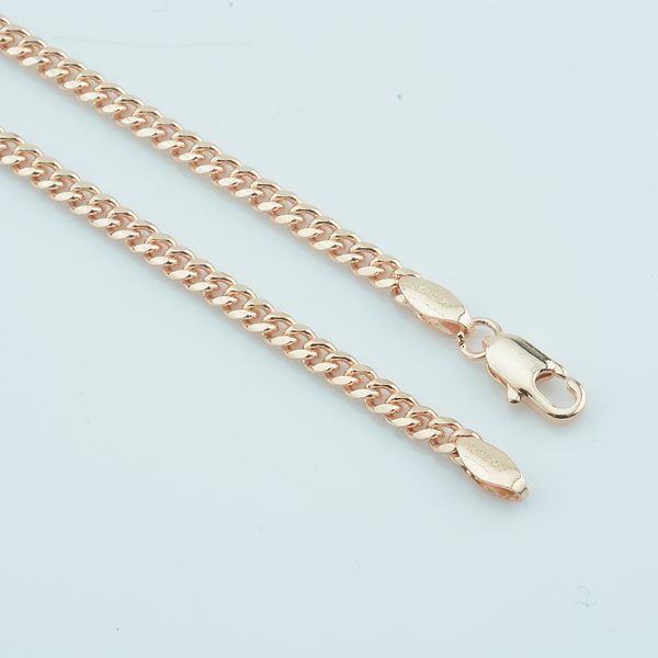 

whole salefj slim 3mm new 585 gold jewelry women mens curb necklace long 45cm 50cm 55cm 60cm link chains, Silver
