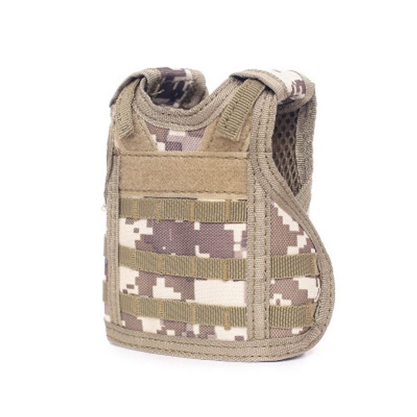 

tactical beer bottle cover mini miniature molle vest personal bottle drink set adjustable shoulder strap