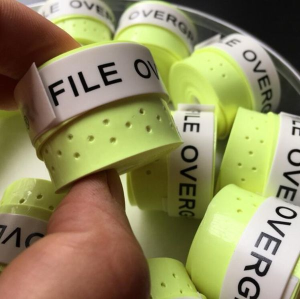 

60pcs/lot sticky pro overgrip tennis grip perforated badminton grip/tennis overgrips/tennis product with high quality, Yellow;black