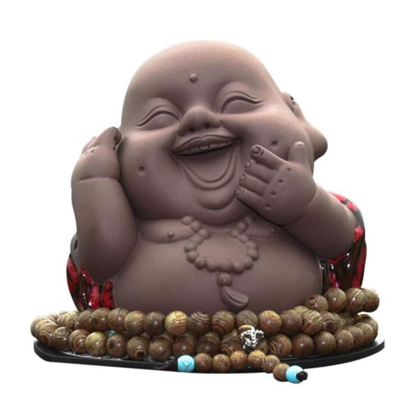 New Car Ornament Maitreya Buddha Figurine Simpatico buddista Automobile Interni Cruscotto Decorazione Ciondolo Accessori per l'arredamento della casa