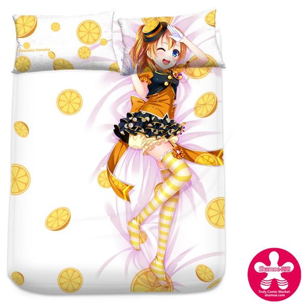 

anime cartoon love live kousaka honoka milk silk mattress cover fitted sheet fitted cover bedspread counterpane