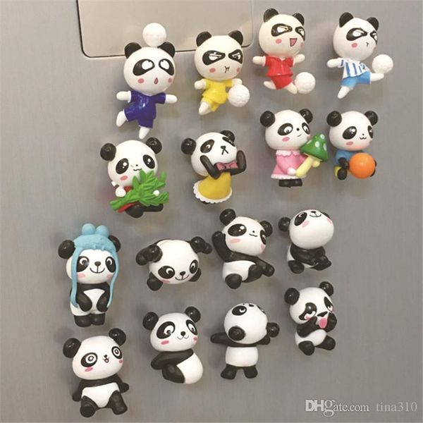 Hot Sale Cute Cartoon Panda Stereo Refrigerator Stickers Creative