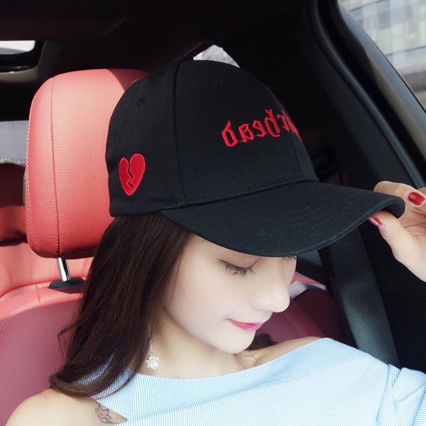 

aucalvi hat woman summer korean baseball cap autumn letter sweet love sunshade caps, Blue;gray