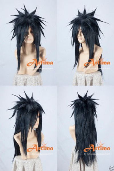 

NARUTO Uchiha Madara Черный Длинные аниме парик косплей костюм