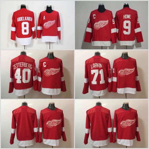 

71 dylan larkin jer ey 2018 new detroit red wing hockey 40 henrik zetterberg 9 gordie howe 19 teve yzerman 13 dat yuk 8 abdelkader jer ey