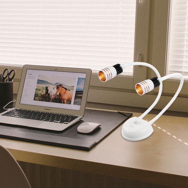 2019 6w Double Head Led Table Lamp Reading Bedside Desk Light For Wall With Foldable Tube Arm Gooseneck Switch Ac 85 265v From Alluring 26 95