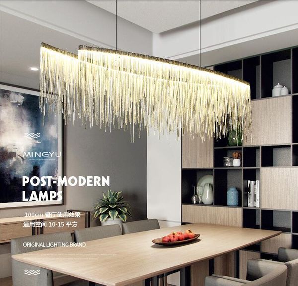 

led modern chandelier lighting tassel design indoor chandelier light hanging pendant light l restaurant home lamps silver or gold color