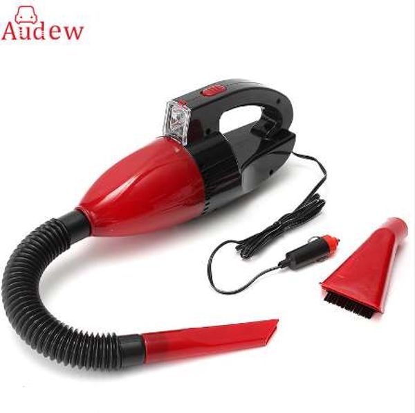 

red 60w 12v car power portable vacuum cleaner wet dry dual-use super suction red light car dust collector cleaning