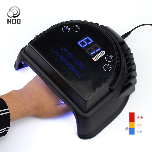 

noq lamp for nails uv led 72w with battery manicure ultraviolet therapy lamp for gel polish curing machine nail light dryer