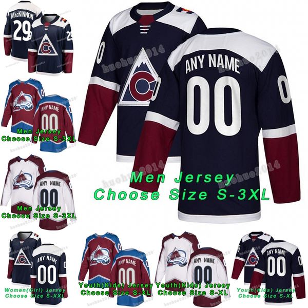 

2018-19 Colorado Avalanche 1 Semyon Varlamov Anton Lindholm Duncan Siemens David Warsofsky Spencer Martin Nikita Zadorov Hockey Jerseys