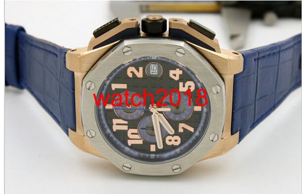 

New Luxury Watch Wristwatch Rubber Strap Limited Sapphire Golden Black Crystal Quartz Chronograph Leather Belt Men's Watch