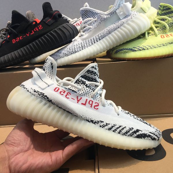 

Kanye West 350 V2 сливочное масло крем белый статические мужские женщины кроссовки V2 дизайнерская обувь спортивные кроссовки с коробкой 36-48